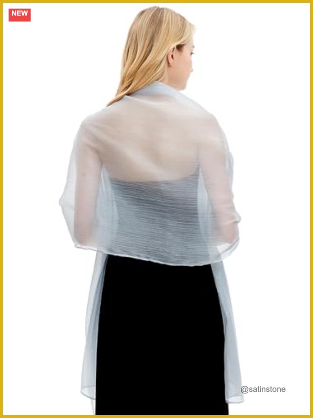 Women's Sheer Crepe Shawl Wrap Evening Dress Scarf Sheer Crepe